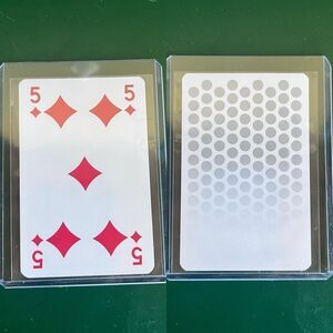 Louis Vuitton Single Playing Card Red 5 of Diamond Authentic